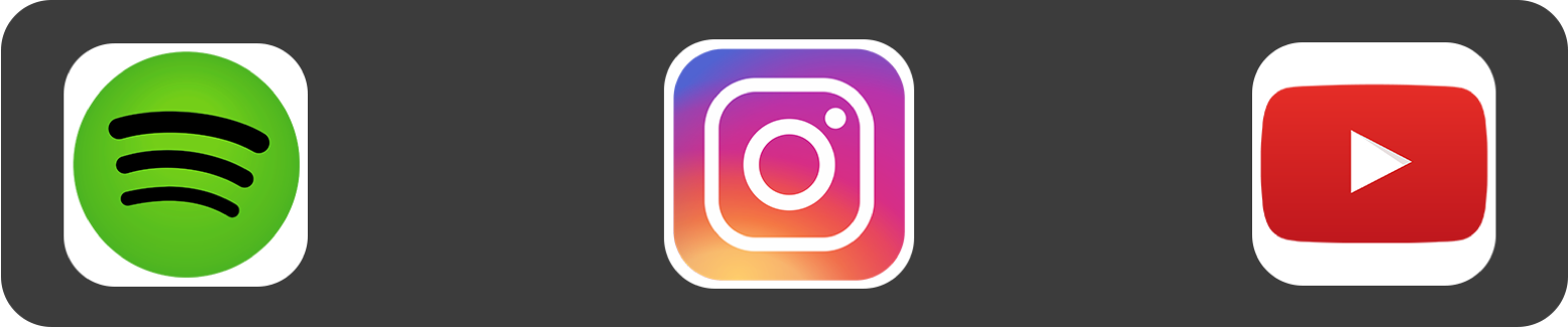 links to Spotify Insta youtube